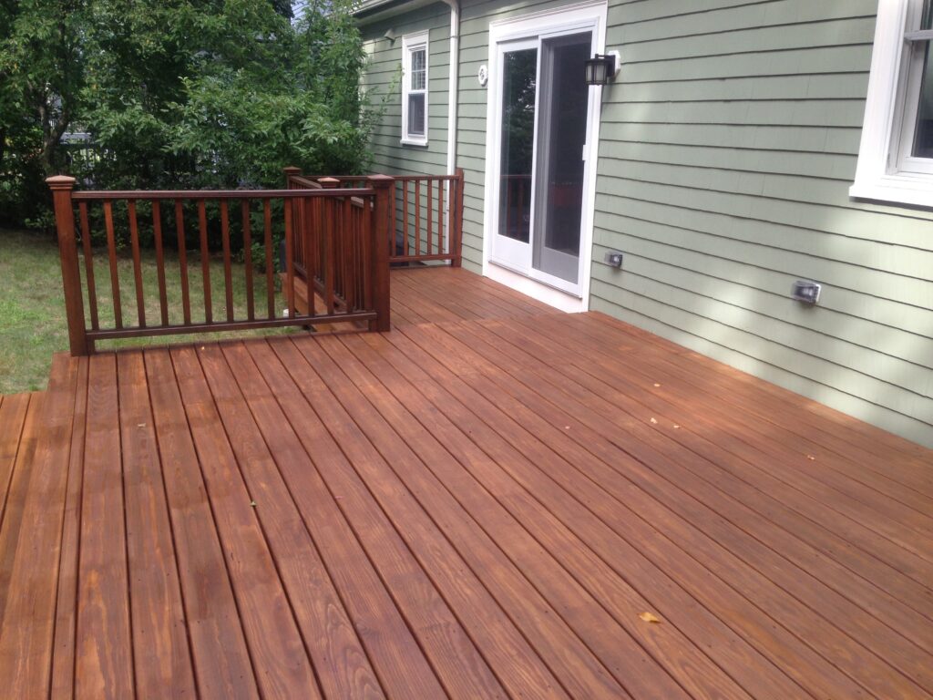 Residential deck staining in Asheville, North Carolina - Greatness Painting