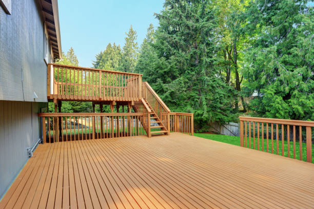 Residential deck staining in Asheville, North Carolina - Greatness Painting